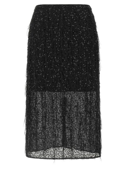 TWIN SET Sequin Embroidery Skirt