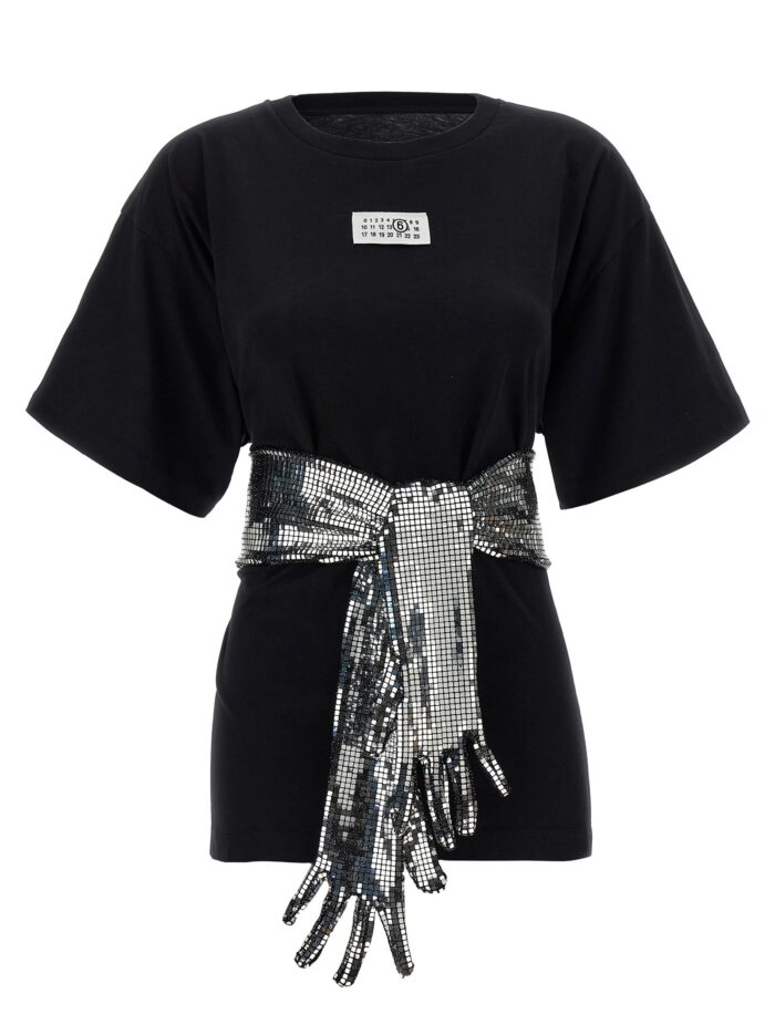 mm6 maison margiela sequin gloves t shirt MM6 MAISON MARGIELA Sequin Gloves T-shirt