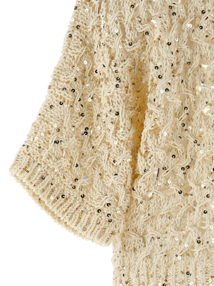 PESERICO Sequin Mesh Cardigan