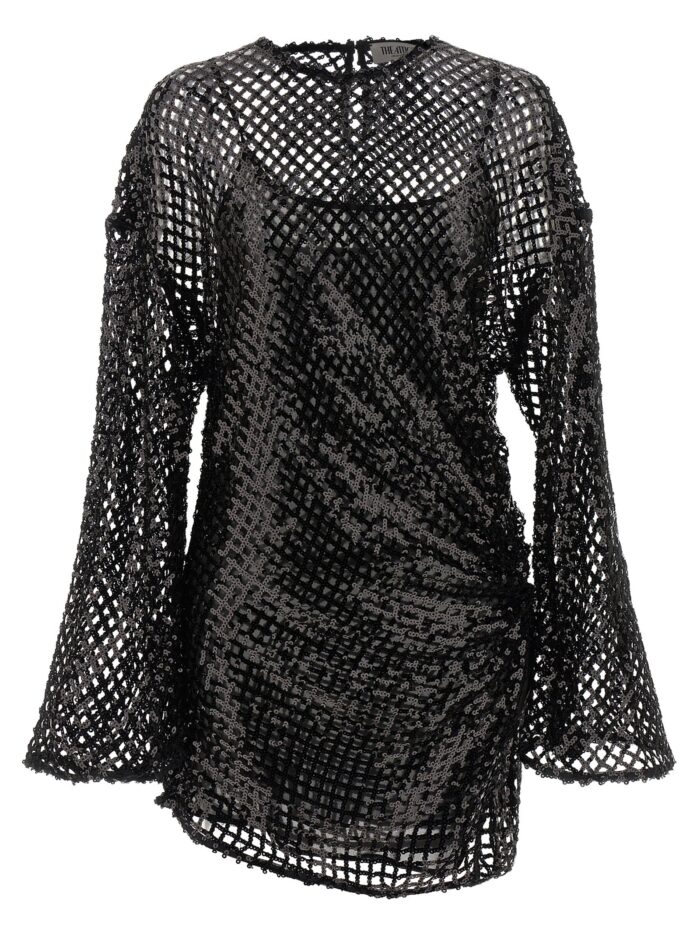 the attico sequin mesh dress The Attico Sequin Mesh Dress