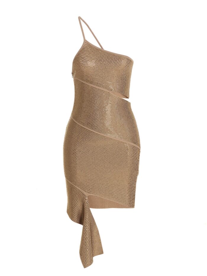 andreadamo sequin one shoulder dress ANDREADAMO Sequin One Shoulder Dress