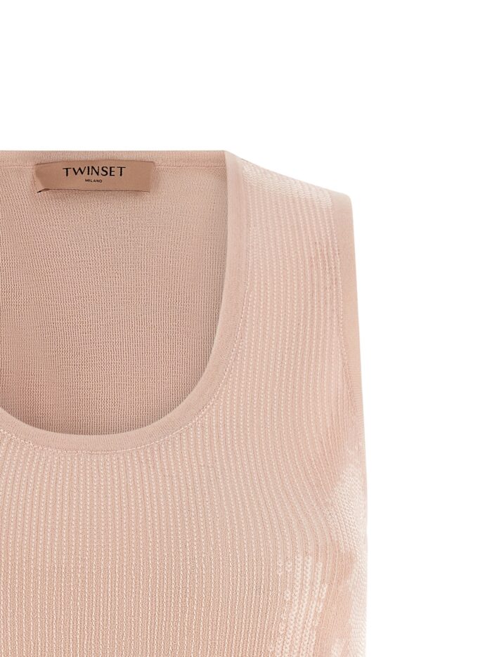 TWIN SET Sequin Top