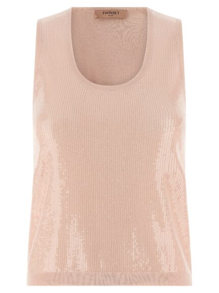 TWIN SET Sequin Top