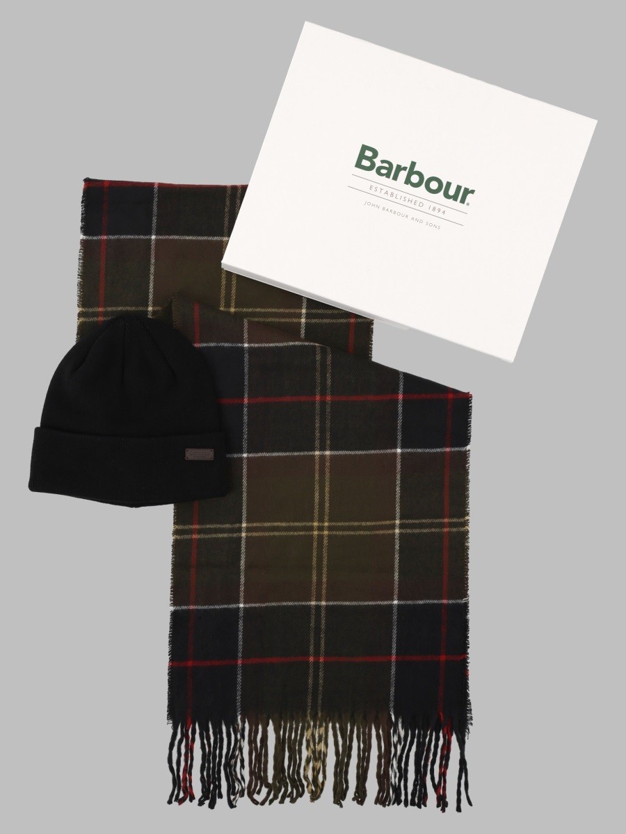 BARBOUR Set Berretto "Swinton" E Sciarpa "Galingale"