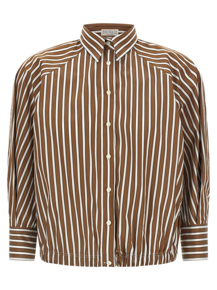 brunello cucinelli 'shadow' striped shirt Brunello Cucinelli 'Shadow' Striped Shirt