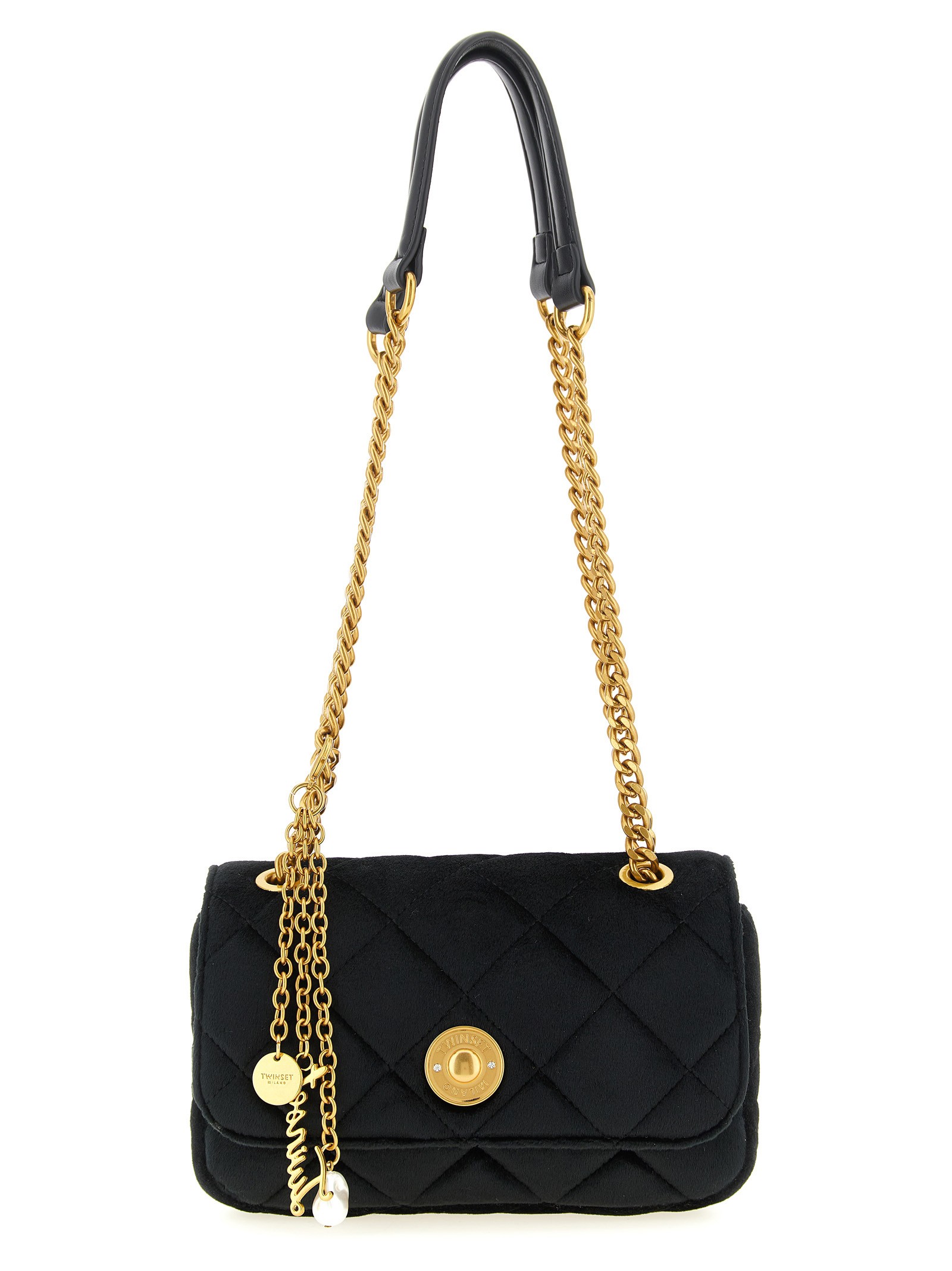 TWIN SET Shaved Velvet Shoulder Strap