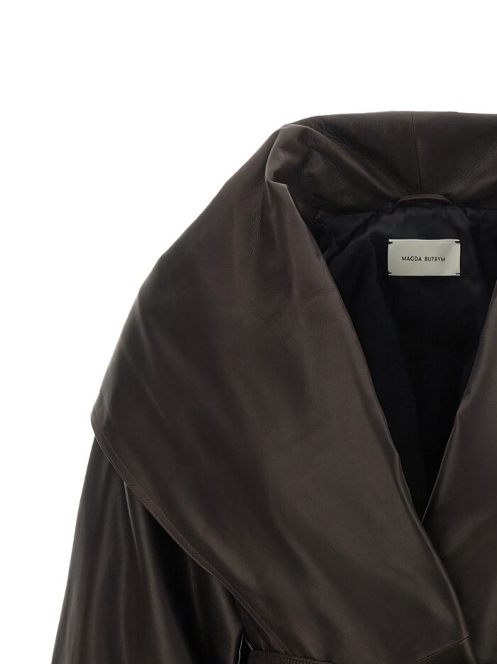 MAGDA BUTRYM Shawl Collar Leather Jacket