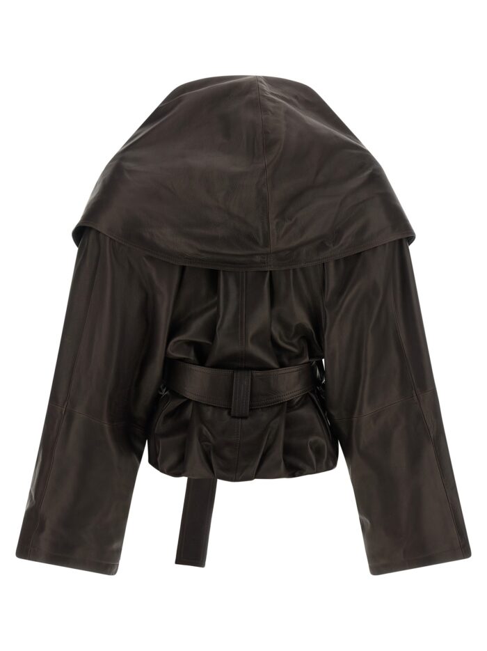 MAGDA BUTRYM Shawl Collar Leather Jacket
