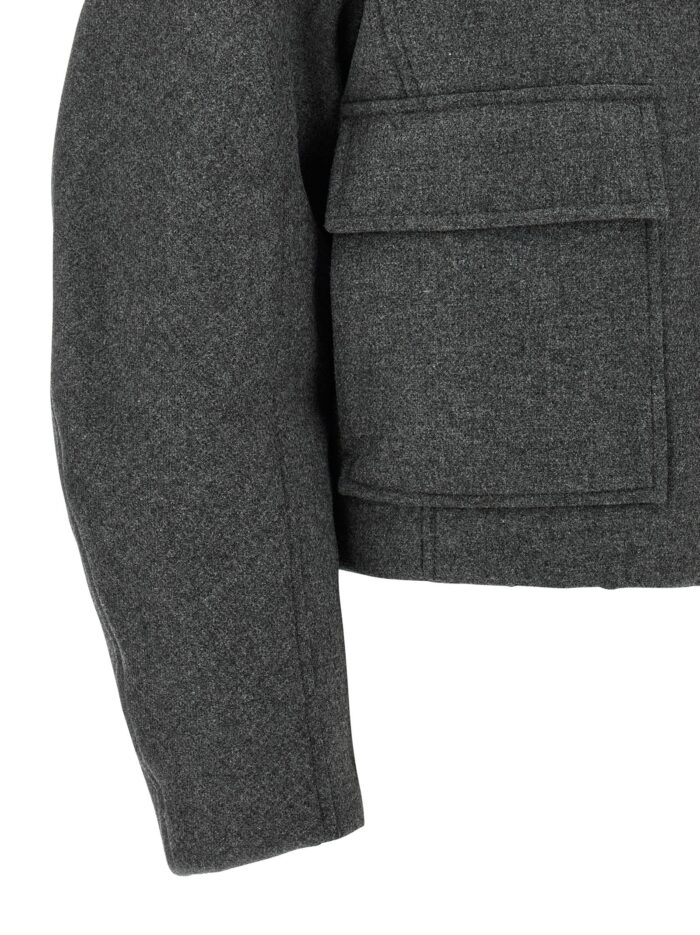 Brunello Cucinelli Shearling Collar Cropped Jacket