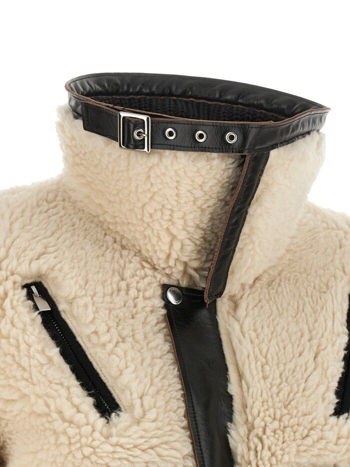 SACAI Shearling Effect Wool Jacket