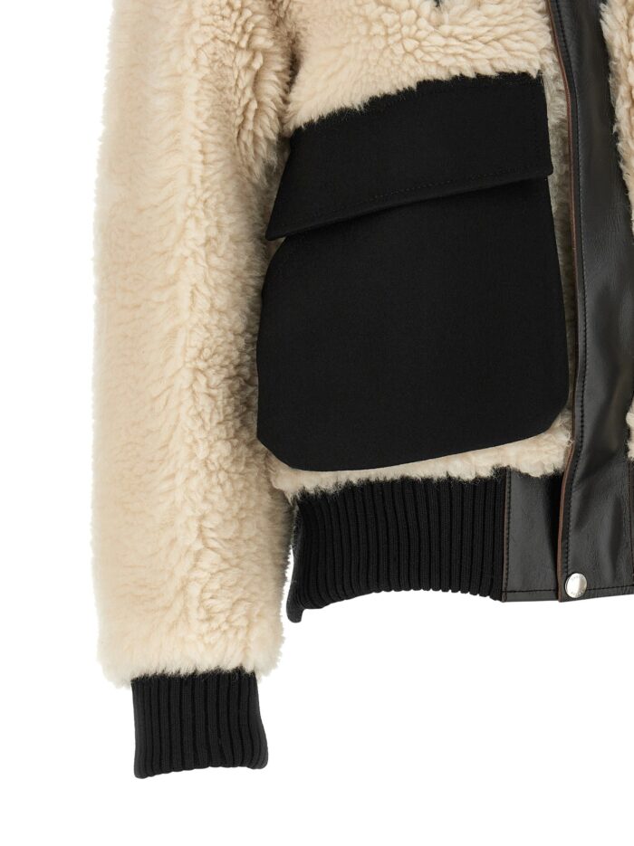 SACAI Shearling Effect Wool Jacket