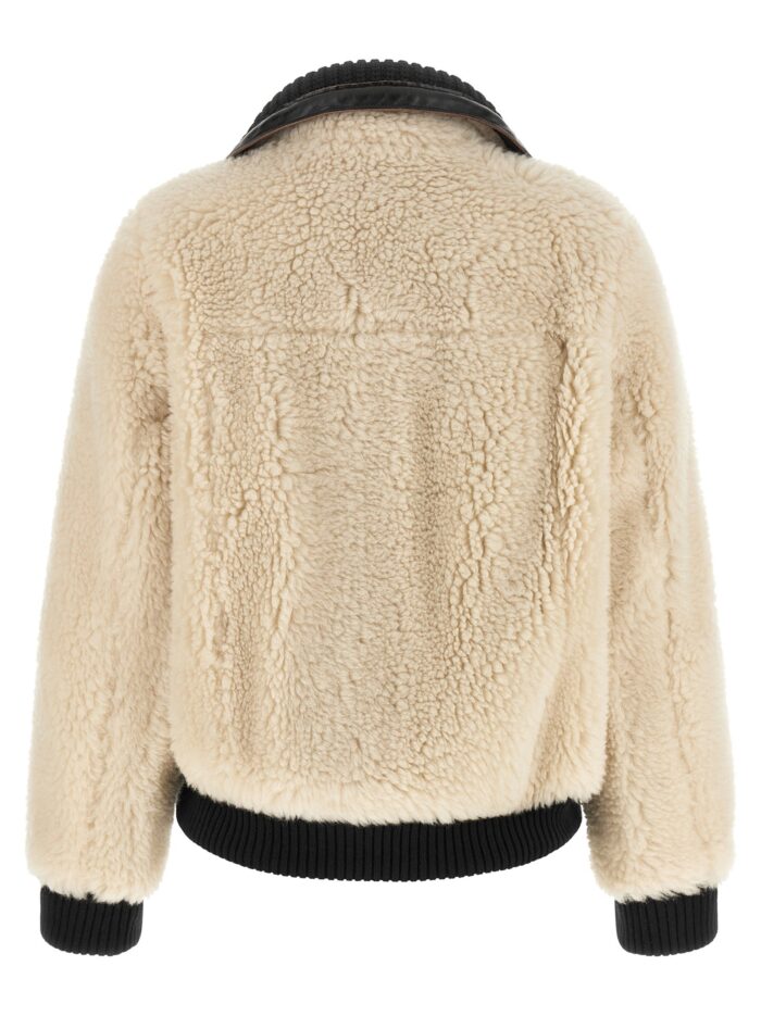 SACAI Shearling Effect Wool Jacket