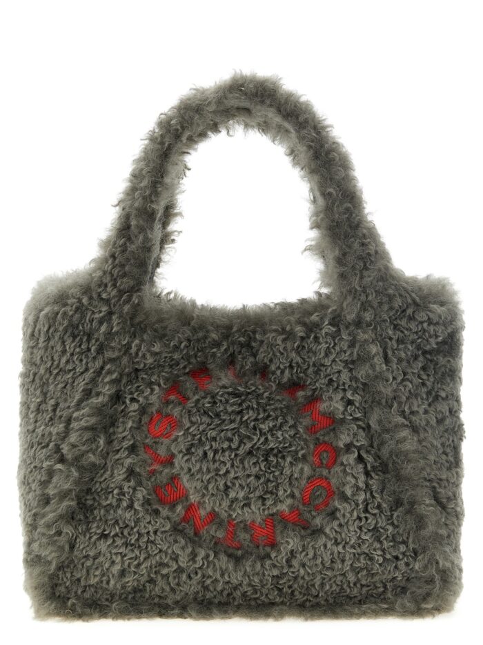 stella mccartney shearling logo shopping bag Stella Mccartney Shearling Logo Shopping Bag