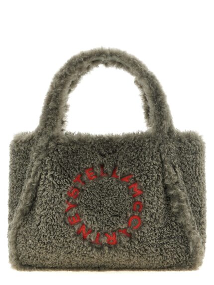 Stella Mccartney Shearling Logo Shopping Bag