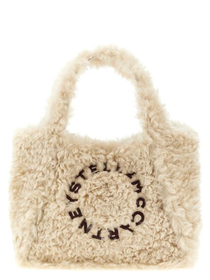 Stella Mccartney Shearling Logo Shopping Bag
