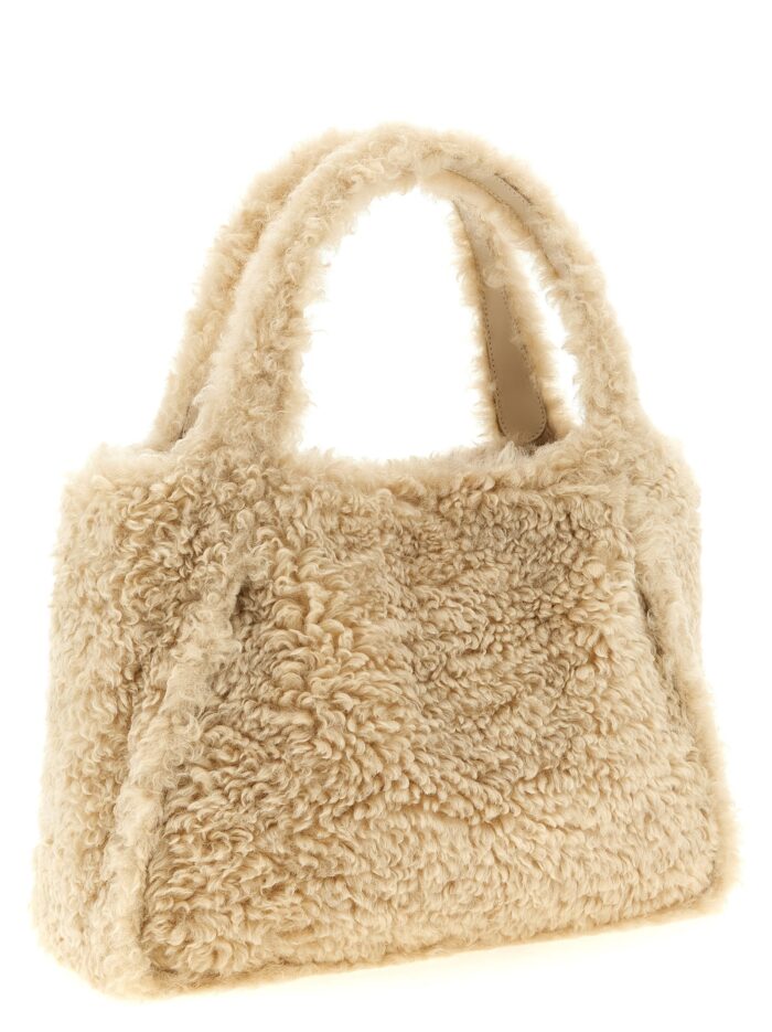 Stella Mccartney Shearling Logo Shopping Bag