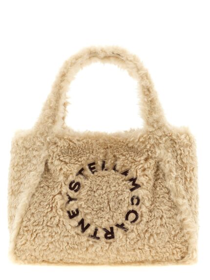 Stella Mccartney Shearling Logo Shopping Bag
