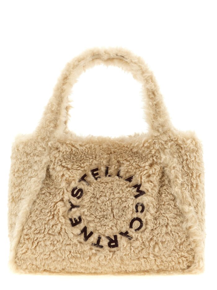 Stella Mccartney Shearling Logo Shopping Bag