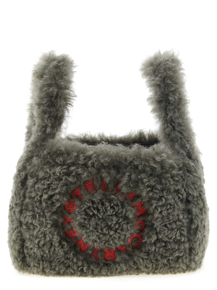 stella mccartney shearling logo shoulder bag Stella Mccartney Shearling Logo Shoulder Bag