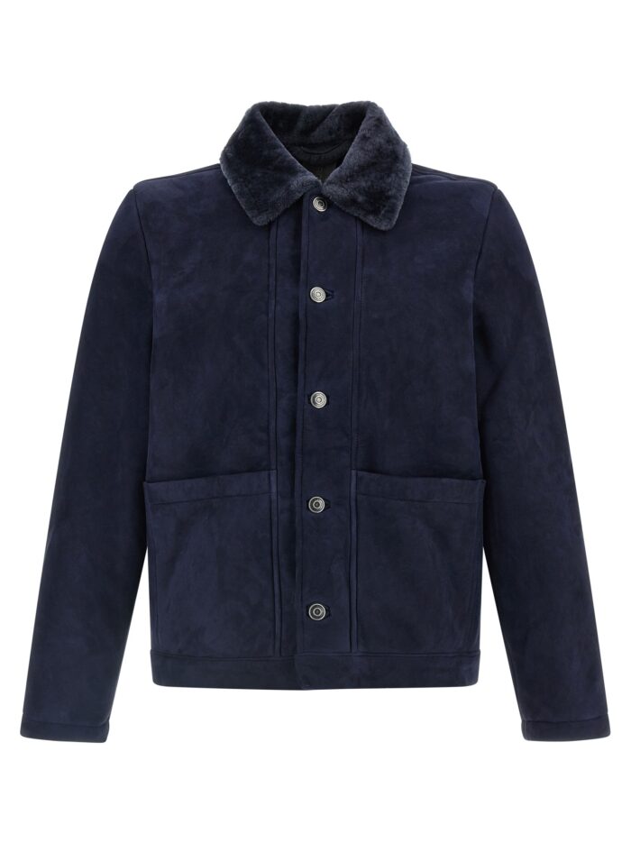 GIORGIO BRATO Shearling Neck Overshirt