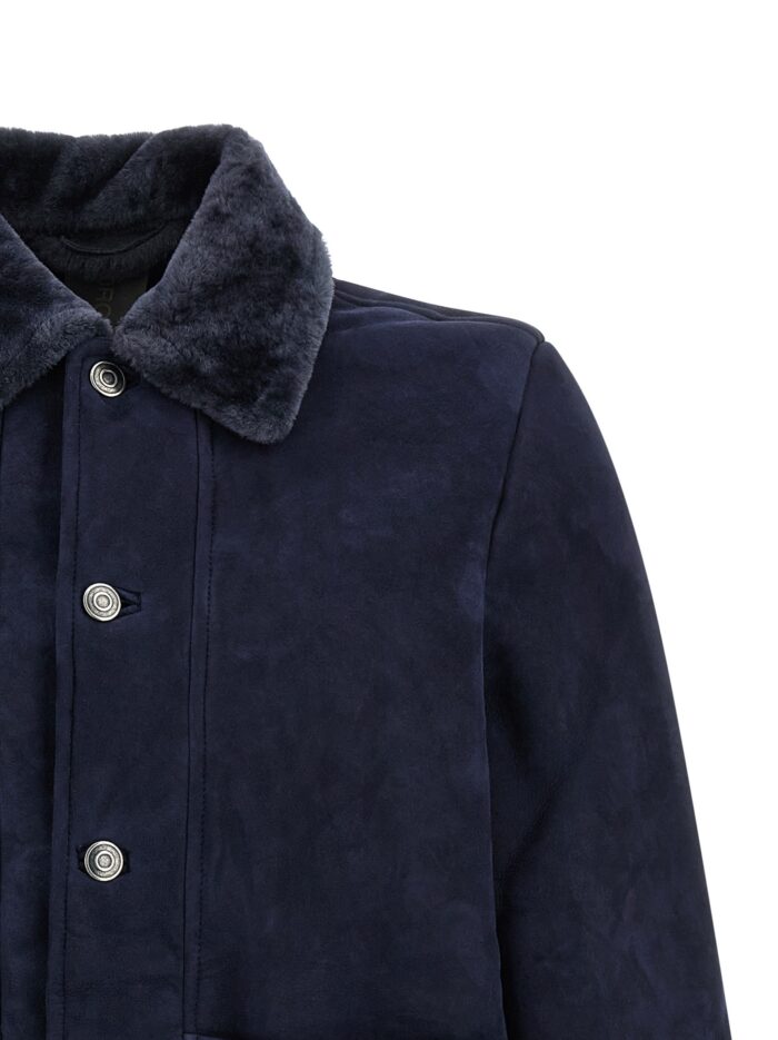 GIORGIO BRATO Shearling Neck Overshirt