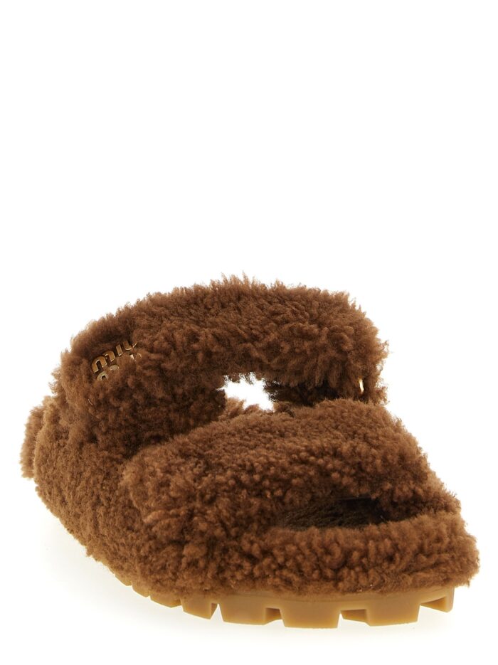 Miu Miu Shearling Sandals