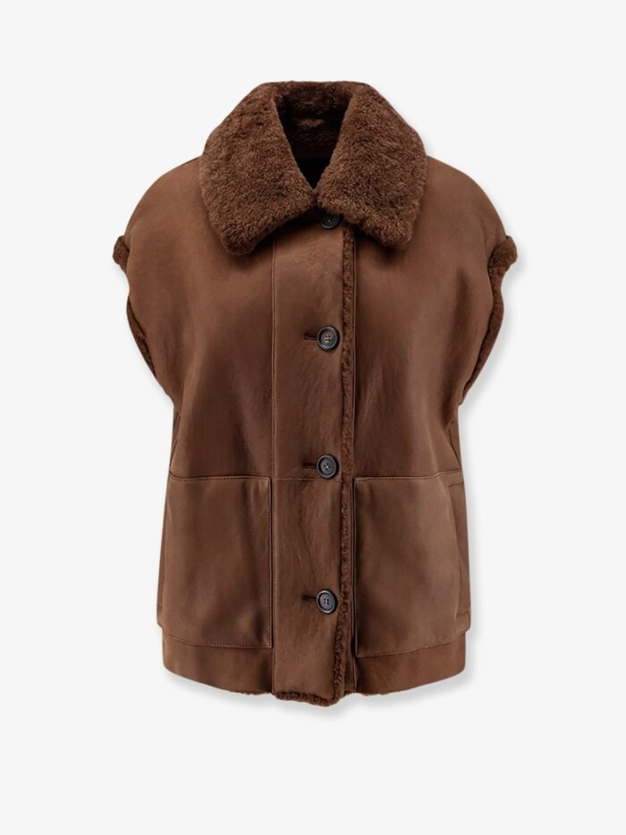 Brunello Cucinelli Shearling Sleeveless Jacket