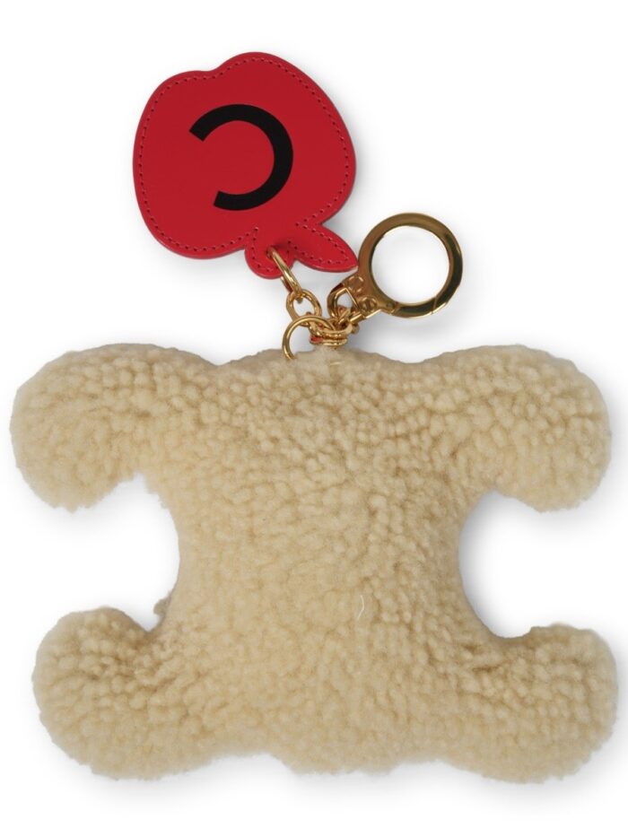 Celine SHEARLING "TRIOMPHE" KEYCHAIN