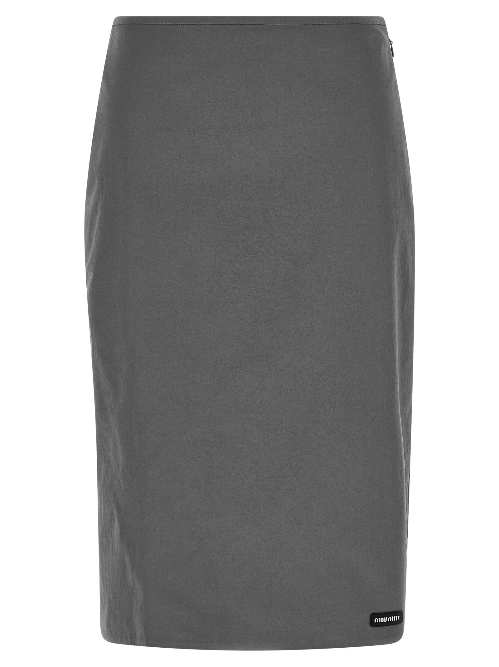 Miu Miu Cotton Blend Midi Skirt