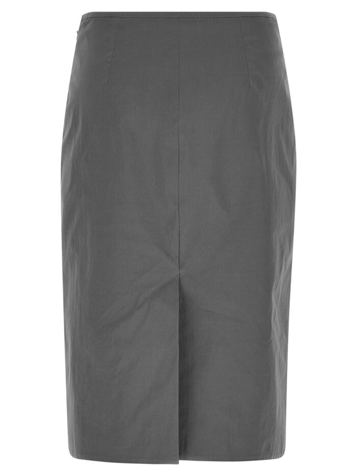 Miu Miu Cotton Blend Midi Skirt