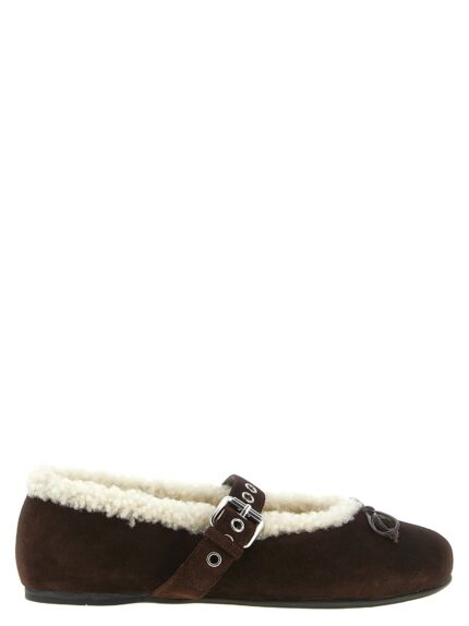 Miu Miu Sheepskin Ballet Flats