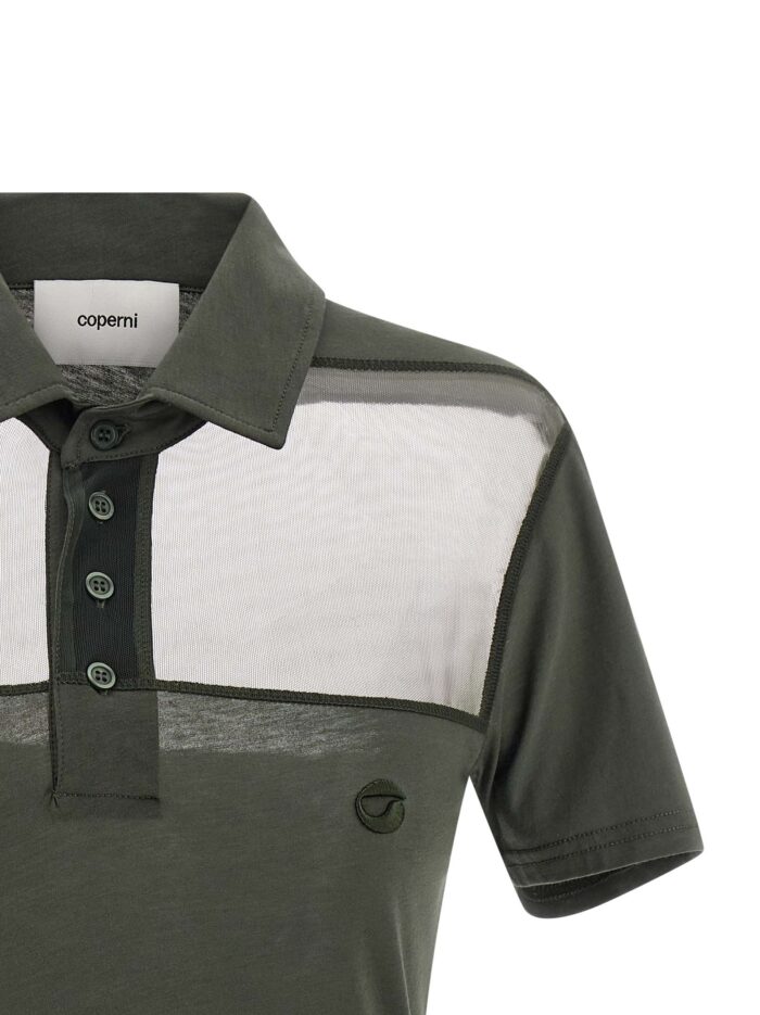 COPERNI 'Sheer Striped' Polo Shirt