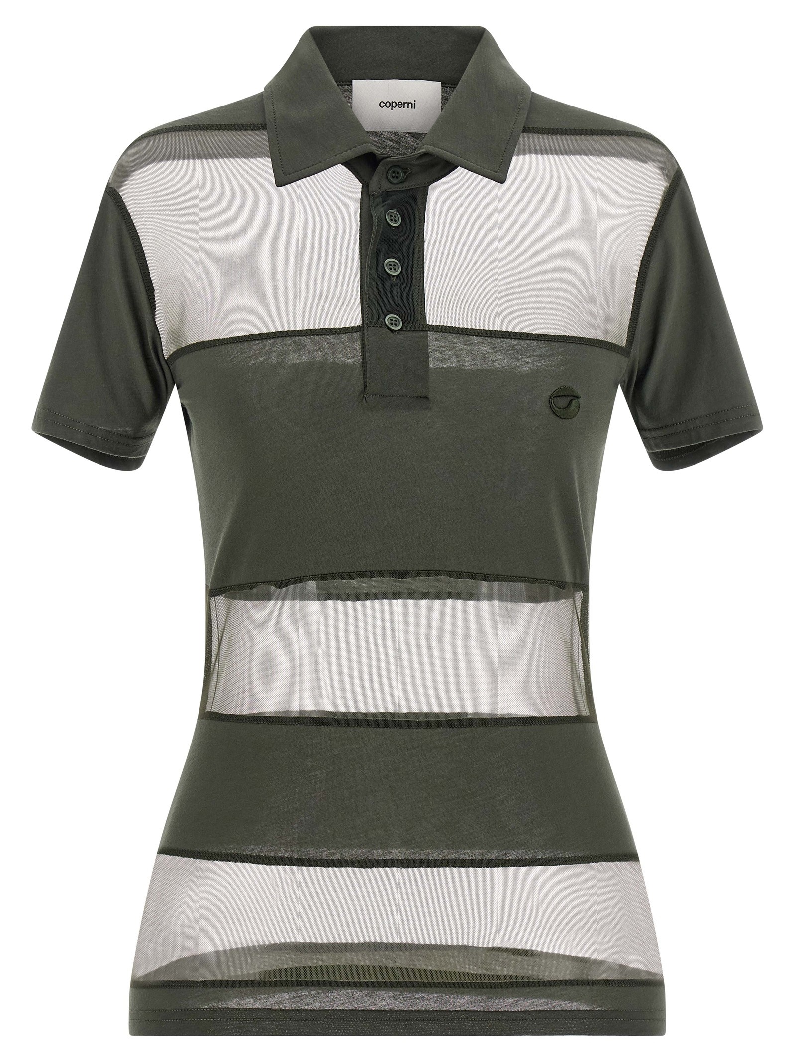 COPERNI 'Sheer Striped' Polo Shirt