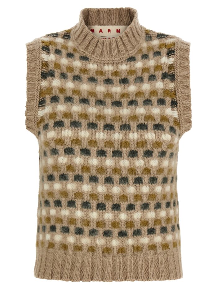 Marni Shetland Acquard Knit Vest