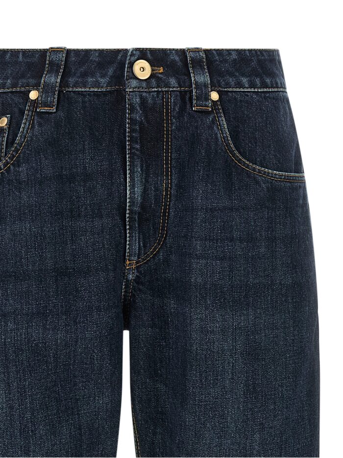 Brunello Cucinelli 'Shiny Bartack' Jeans