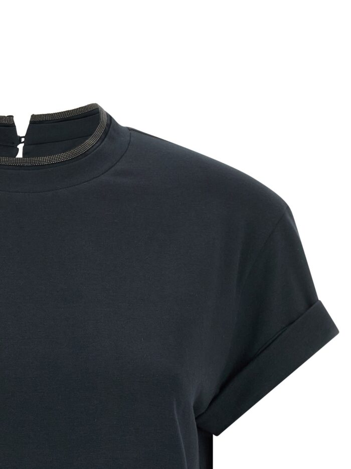 Brunello Cucinelli 'Shiny Collar' T-shirt