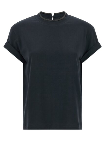 Brunello Cucinelli 'Shiny Collar' T-shirt