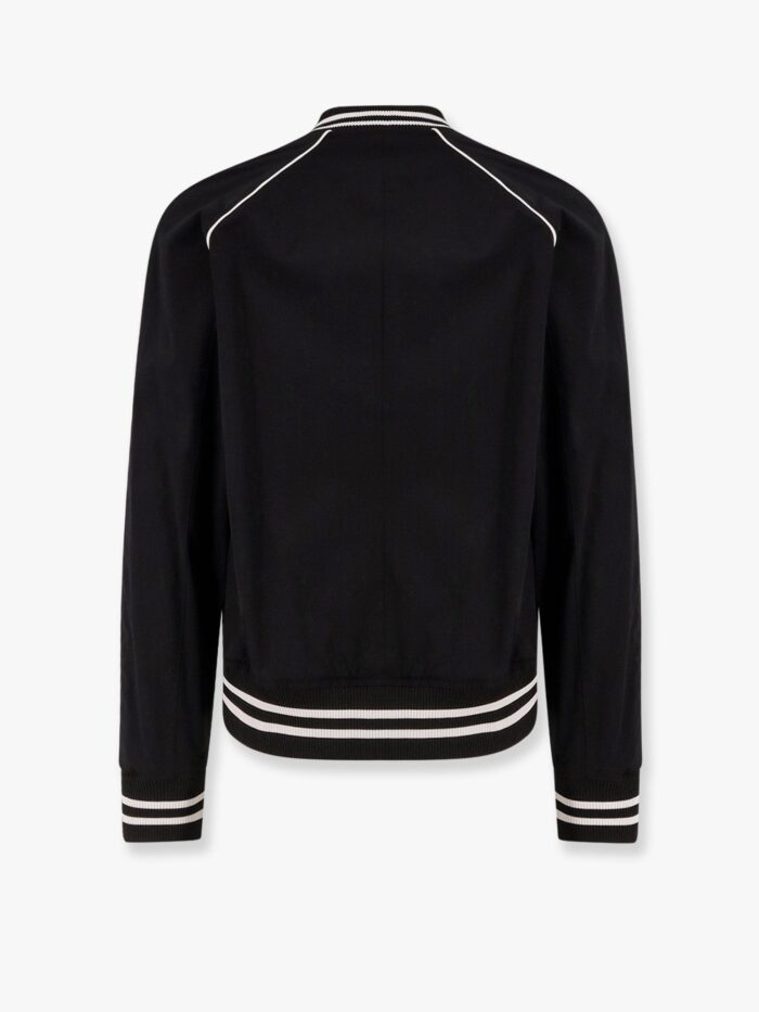 Shiny Cotton Bomber With Laneus Embroidery