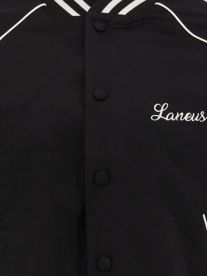 Shiny Cotton Bomber With Laneus Embroidery