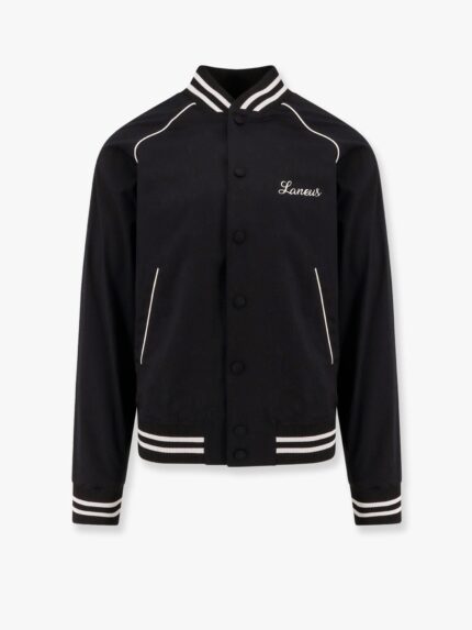 Shiny Cotton Bomber With Laneus Embroidery