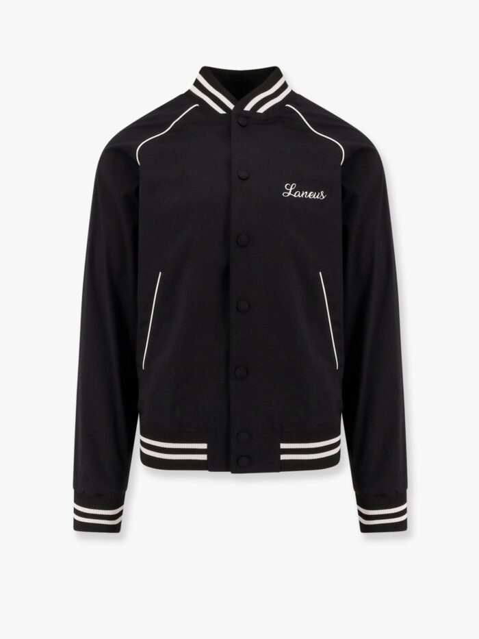 Shiny Cotton Bomber With Laneus Embroidery