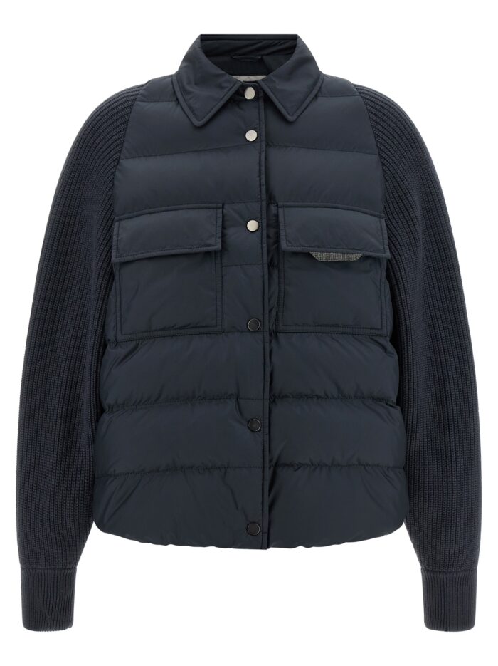brunello cucinelli 'shiny flap detail' down jacket Brunello Cucinelli 'Shiny Flap Detail' Down Jacket