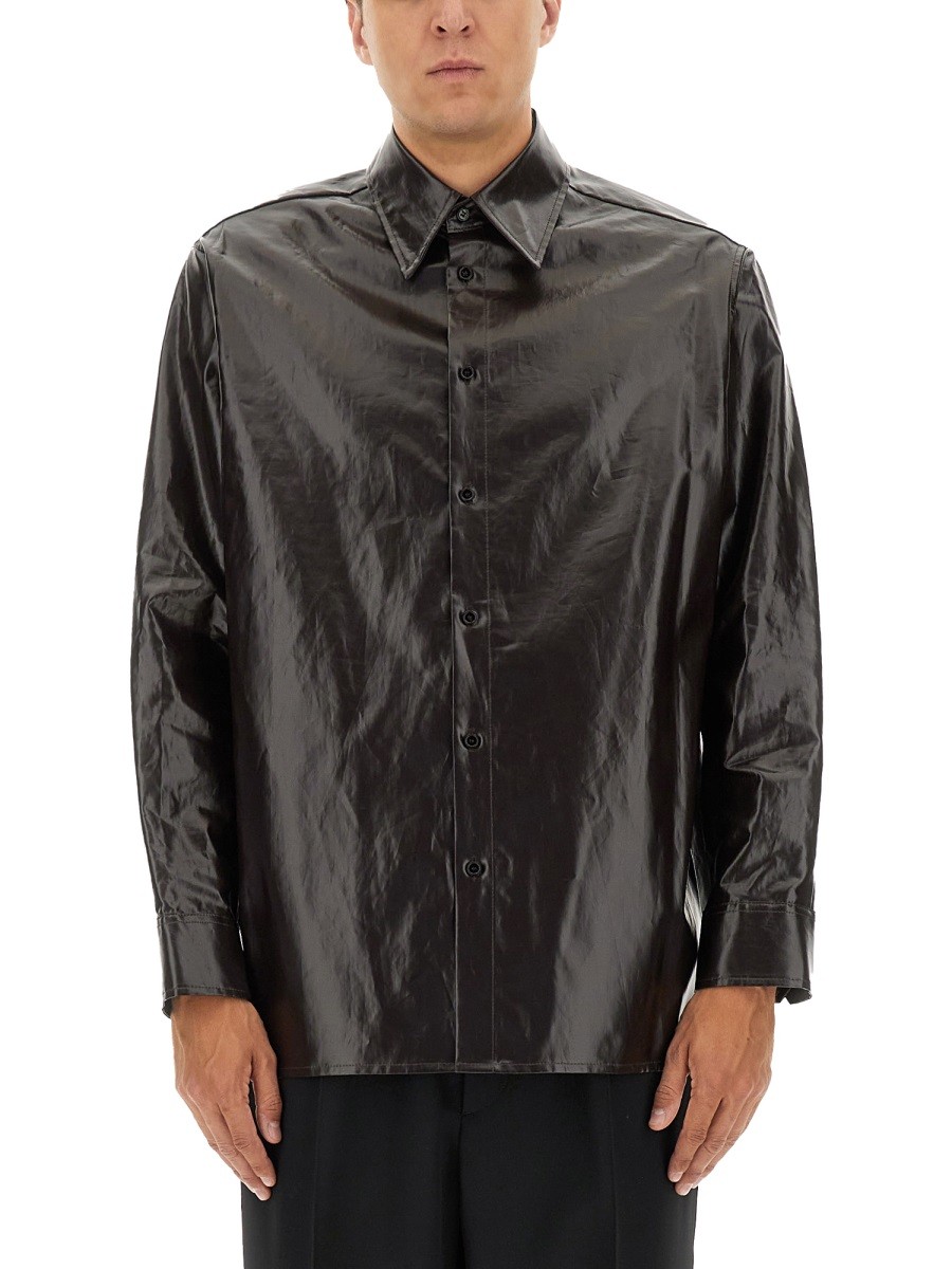 Mm6 Maison Margiela Shiny Linen Shirt