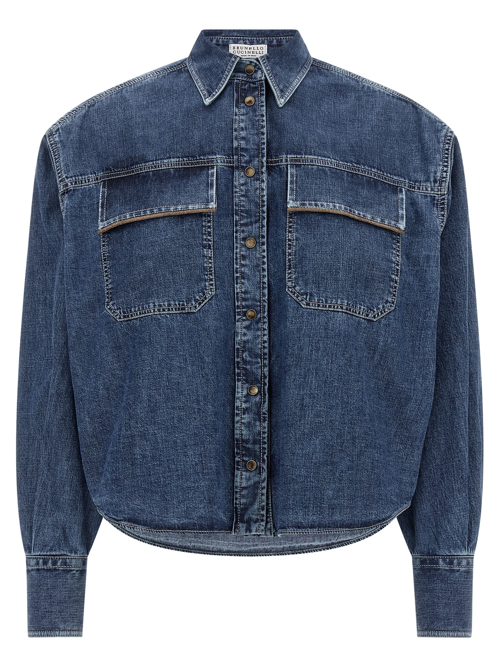 Brunello Cucinelli 'Shiny Pockets' Shirt