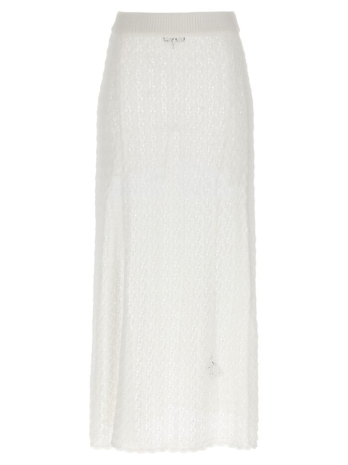 ganni 'shiny pointelle knit' skirt GANNI 'Shiny Pointelle Knit' Skirt