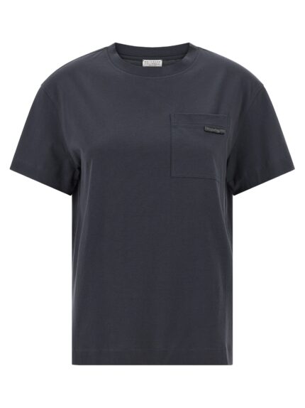 Brunello Cucinelli 'Shiny Tab' T-shirt