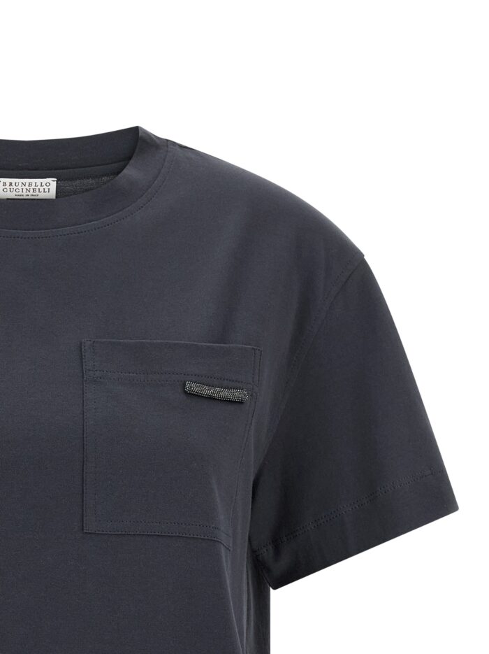 Brunello Cucinelli 'Shiny Tab' T-shirt