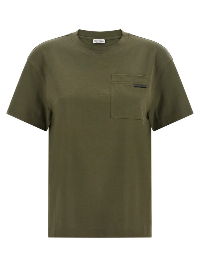 Brunello Cucinelli 'Shiny Tab' T-shirt