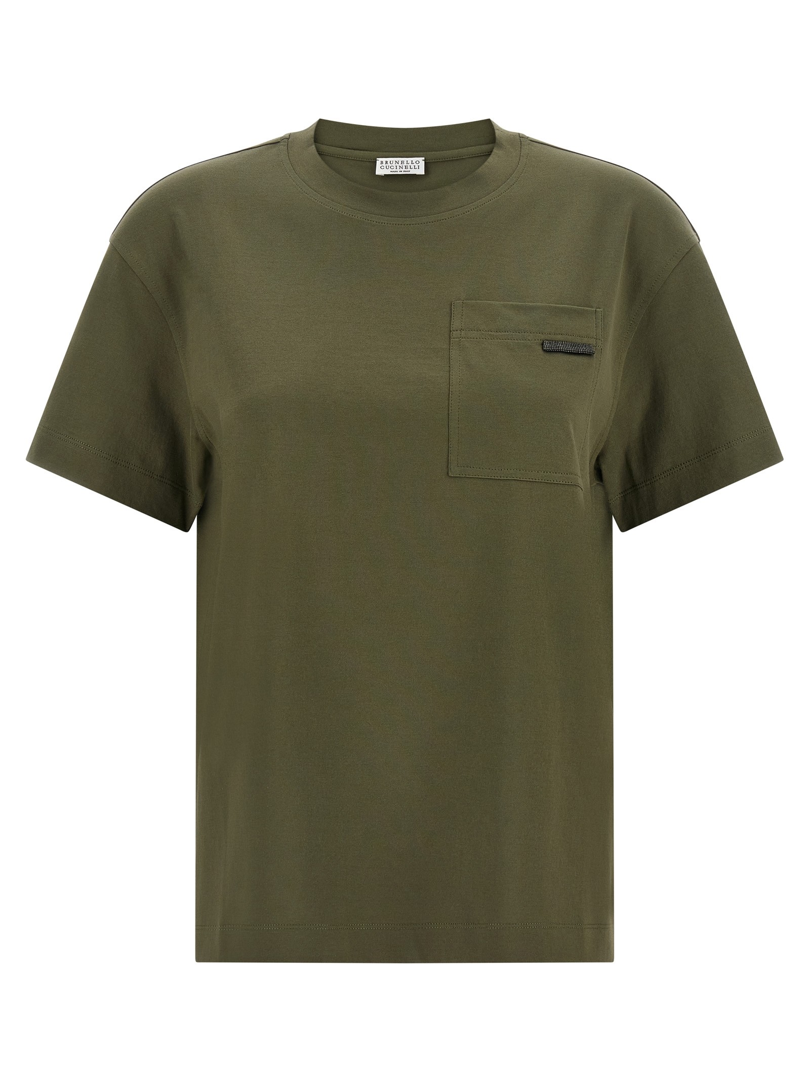 Brunello Cucinelli 'Shiny Tab' T-shirt