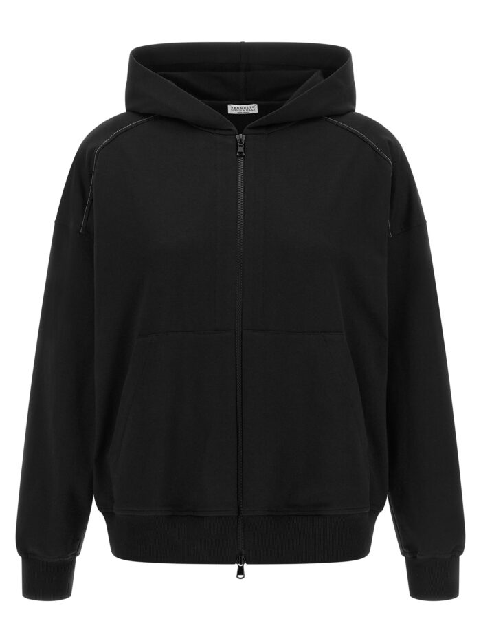 brunello cucinelli 'shiny trims' hoodie Brunello Cucinelli 'Shiny Trims' Hoodie